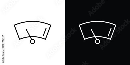 Wiper icon - stroke design. pixel perfect editable line icons