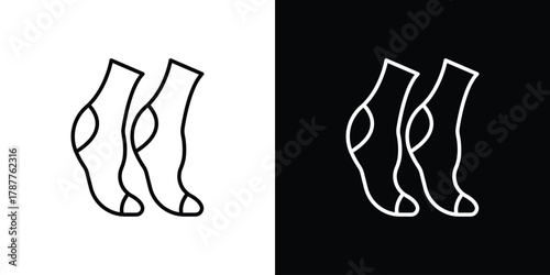 Women socks icon - stroke design. pixel perfect editable line icons