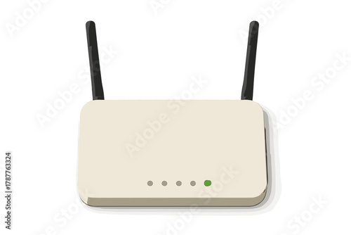 Wireless network router device with dual external antennas