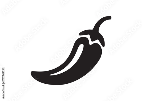 Chili pepper icon,Chili pepper solid vector