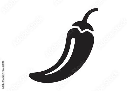 Chili pepper icon,Chili pepper solid vector