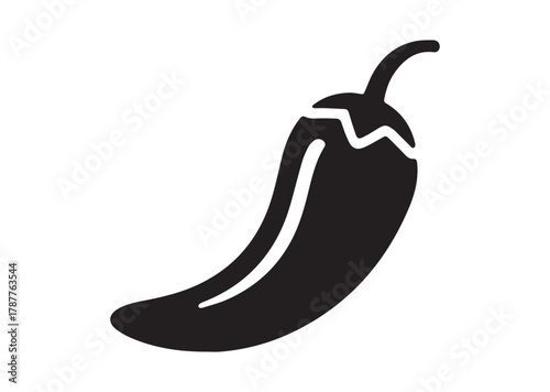 Chili pepper icon,Chili pepper solid vector