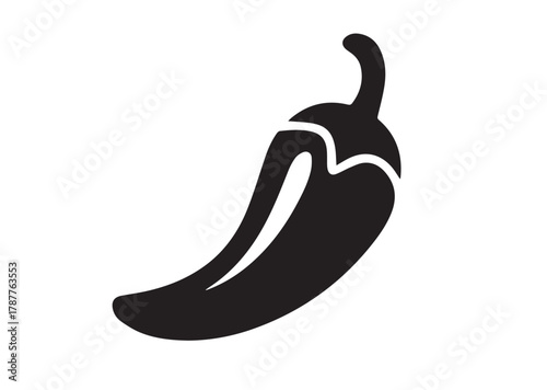 Chili pepper icon,Chili pepper solid vector