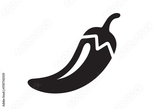 Chili pepper icon,Chili pepper solid vector