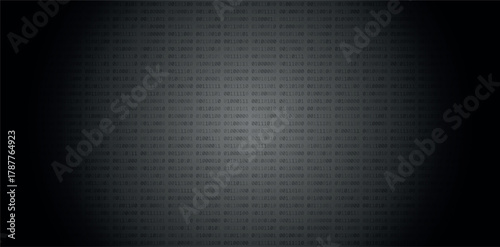 Binary code dark vignette background technology matrix digital data encryption cyber security concept abstract computer wallpaper system network futuristic information code stream programming tech