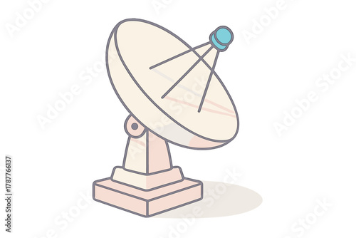 Parabolic satellite dish antenna for communication and signal reception