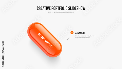 Financial Launch Frame Template Vector Illustration. Business Insight One Element Infographic Presentation Layout. Enterprise Development 1 Option Diagram Slideshow Design.