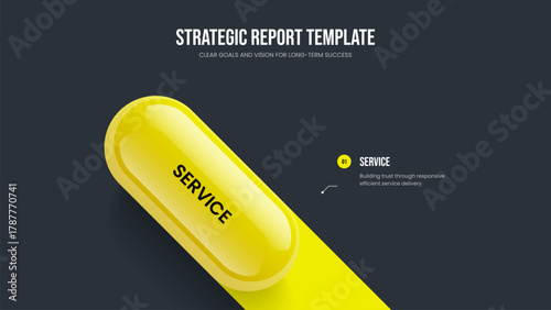 Service Performance Slideshow Layout Vector Illustration. Consulting Briefing 1 Option Infographic Frame Template. Professional Campaign One Step Diagram Presentation Design.