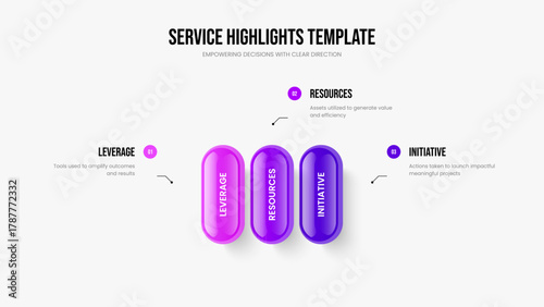 Marketing Visualization 3 Element Diagram Frame Template. Business Introduction Three Option Infographic Slideshow Design. Advertising Development Slide Layout Vector Illustration.