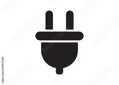Electric plug icon, Electric plug solid vector