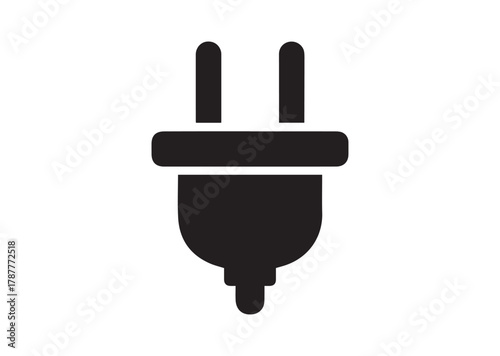 Electric plug icon, Electric plug solid vector