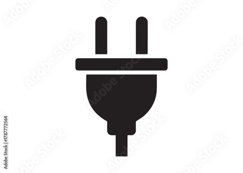 Electric plug icon, Electric plug solid vector
