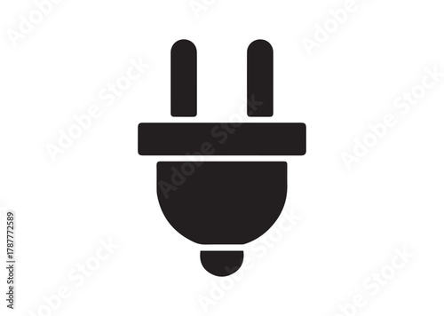 Electric plug icon, Electric plug solid vector