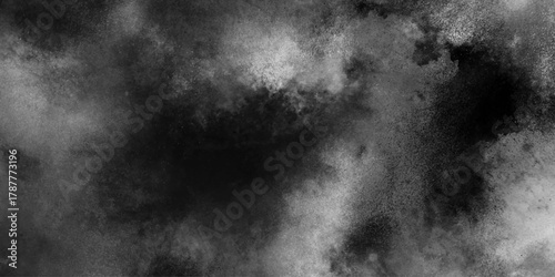 Abstract black concrete wall background. black grunge texture for design. Abstract gray grunge cement wall texture background with vignette dark, gray concrete texture for interior design.