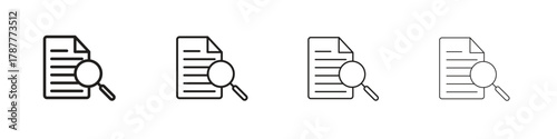 Case studies icon outline symbol. Editable Stroke collection.