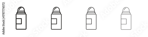 deodorant icon outline symbol. Editable Stroke collection.