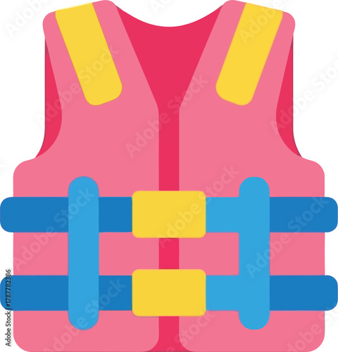 Pink life vest for water safety