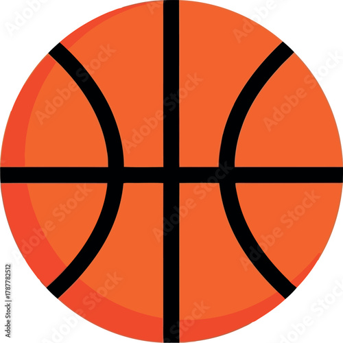 Orange basketball icon sports graphic