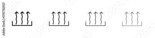 Heat icon outline symbol. Editable Stroke collection.