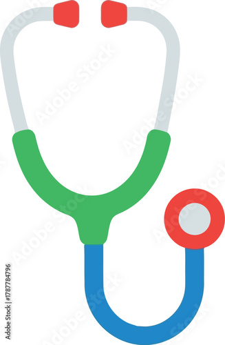 Colorful children s stethoscope toy pediatric healthcare icon