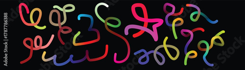 Fun colorful seamless pattern. Creative doodle abstract style art background for kids. Trendy texture design with contemporary basic shapes. Vector