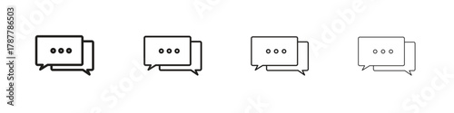 Live chat icon outline symbol. Editable Stroke collection.