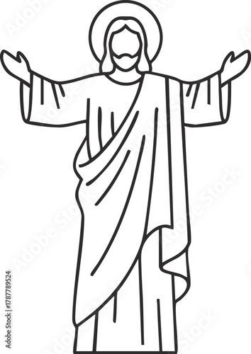 Resurrection of Jesus vector illustration 