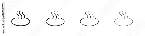 Onsen icon outline symbol. Editable Stroke collection.