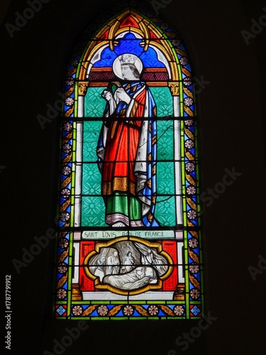 Vitrail,église de Lissac sur Couze (Corrèze)