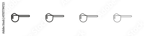 Scoop icon outline symbol. Editable Stroke collection.