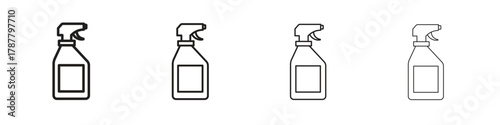 Spray bottle icon outline symbol. Editable Stroke collection.