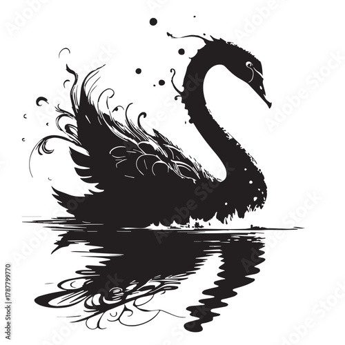 Black Halftone Pattern Silhouette Vector, High Quality Illustration on White Background