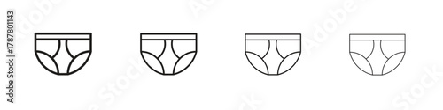 Underpants icon outline symbol. Editable Stroke collection.