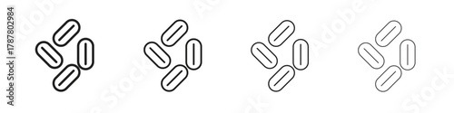 Yeast icon outline symbol. Editable Stroke collection.