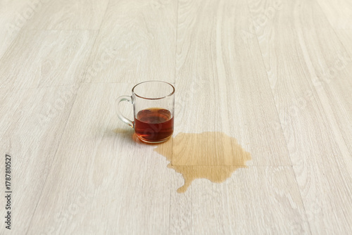 Wooden laminate floor with ...