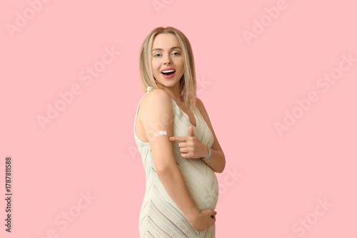 Young pregnant woman after ...