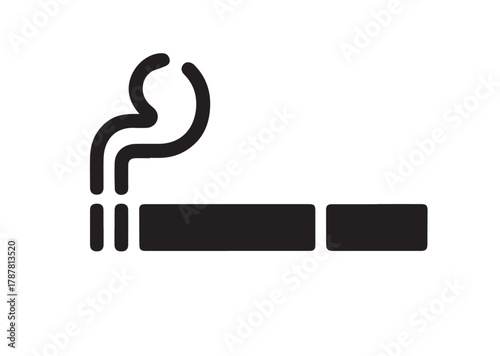 Cigarette icon, Cigarette solid vector