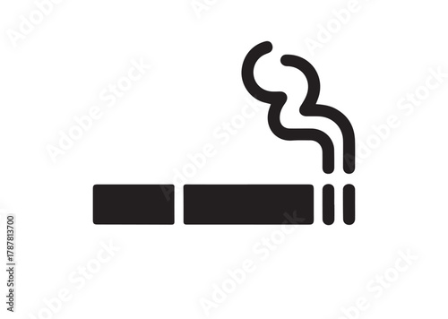 Cigarette icon, Cigarette solid vector