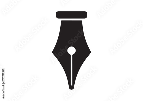 Fountain Pen Nib icon, Fountain Pen Nib solid vector