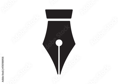 Fountain Pen Nib icon, Fountain Pen Nib solid vector