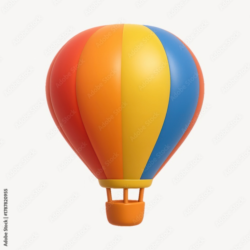 Fototapeta premium Colorful 3D hot air balloon.