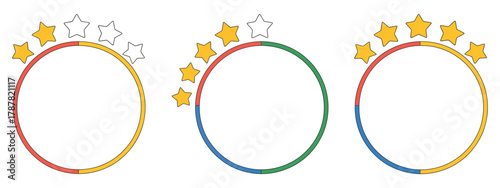 Google customer review icon, rating symbol vector, star review illustration, feedback and testimonial graphic