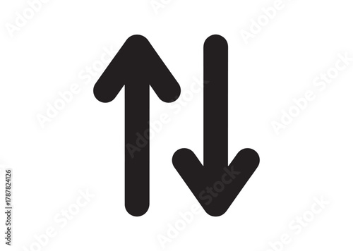 Up and down transfer arrows icon, Up and down transfer arrows solid vector