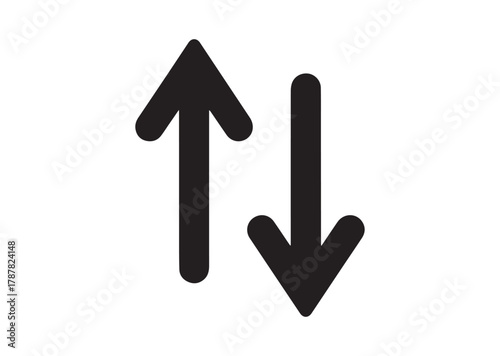 Up and down transfer arrows icon, Up and down transfer arrows solid vector