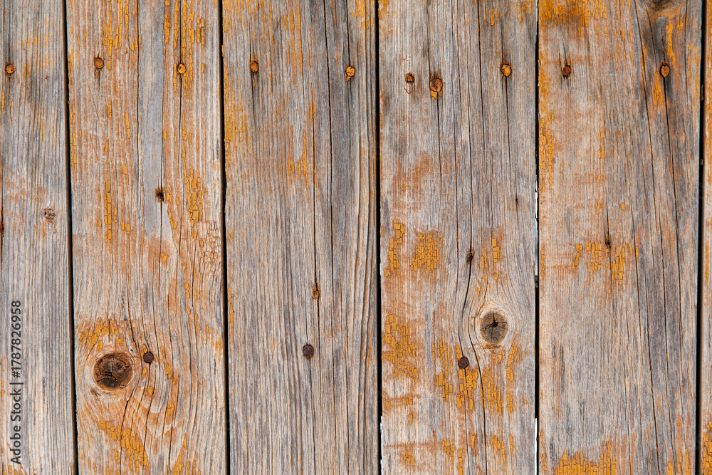 Fototapeta premium The background is made of an old wooden floorboard. background image