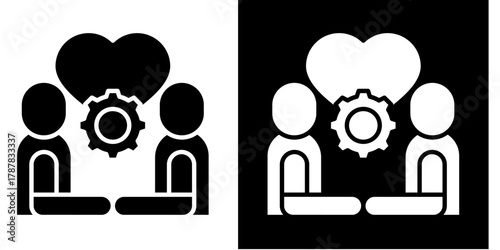 Respect  Icon Set White Style Collection