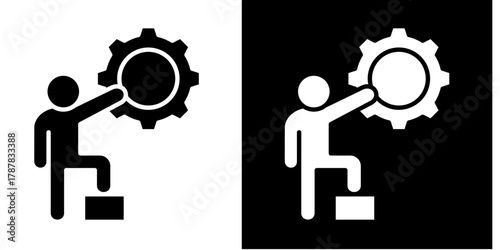 Leadership  Icon Set White Style Collection