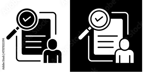 Accountability  Icon Set White Style Collection