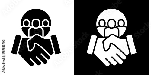 Commitment To Diversity  Icon Set White Style Collection