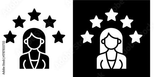Client Satisfaction  Icon Set White Style Collection